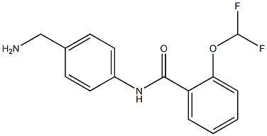 N-[4-(aminomethyl)phenyl]-2-(difluoromethoxy)benzamide Struktur