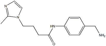 N-[4-(aminomethyl)phenyl]-4-(2-methyl-1H-imidazol-1-yl)butanamide Struktur