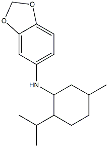 N-[5-methyl-2-(propan-2-yl)cyclohexyl]-2H-1,3-benzodioxol-5-amine Struktur