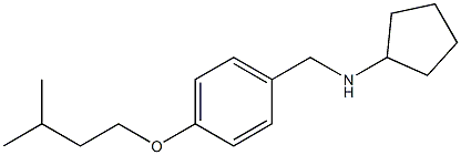 N-{[4-(3-methylbutoxy)phenyl]methyl}cyclopentanamine Struktur