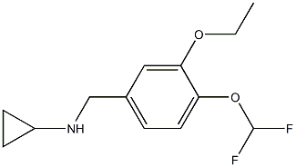 N-{[4-(difluoromethoxy)-3-ethoxyphenyl]methyl}cyclopropanamine Struktur