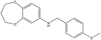 N-{[4-(methylsulfanyl)phenyl]methyl}-3,4-dihydro-2H-1,5-benzodioxepin-7-amine Struktur