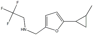 N-{[5-(2-methylcyclopropyl)-2-furyl]methyl}-N-(2,2,2-trifluoroethyl)amine Struktur