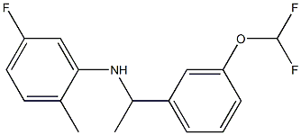 N-{1-[3-(difluoromethoxy)phenyl]ethyl}-5-fluoro-2-methylaniline Struktur