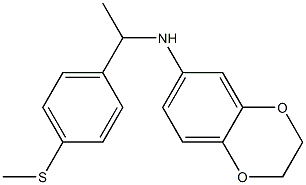 N-{1-[4-(methylsulfanyl)phenyl]ethyl}-2,3-dihydro-1,4-benzodioxin-6-amine Struktur