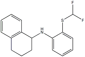 N-{2-[(difluoromethyl)sulfanyl]phenyl}-1,2,3,4-tetrahydronaphthalen-1-amine Struktur