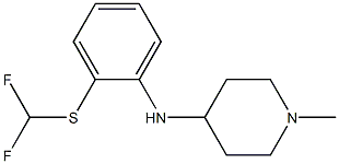 N-{2-[(difluoromethyl)sulfanyl]phenyl}-1-methylpiperidin-4-amine Struktur