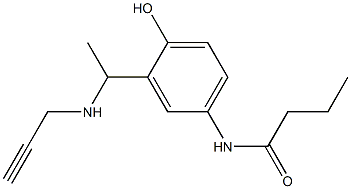 N-{4-hydroxy-3-[1-(prop-2-yn-1-ylamino)ethyl]phenyl}butanamide Struktur