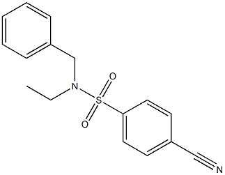 N-benzyl-4-cyano-N-ethylbenzene-1-sulfonamide Struktur