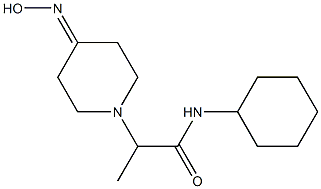 N-cyclohexyl-2-[4-(hydroxyimino)piperidin-1-yl]propanamide Struktur