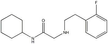 N-cyclohexyl-2-{[2-(2-fluorophenyl)ethyl]amino}acetamide Struktur