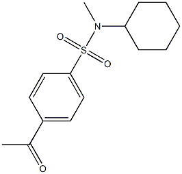 N-cyclohexyl-4-acetyl-N-methylbenzene-1-sulfonamide Struktur