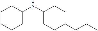 N-cyclohexyl-4-propylcyclohexan-1-amine Struktur