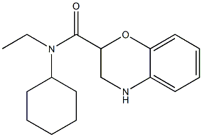 N-cyclohexyl-N-ethyl-3,4-dihydro-2H-1,4-benzoxazine-2-carboxamide Struktur