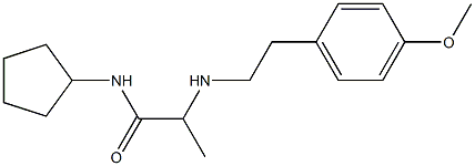 N-cyclopentyl-2-{[2-(4-methoxyphenyl)ethyl]amino}propanamide Struktur