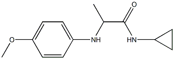 N-cyclopropyl-2-[(4-methoxyphenyl)amino]propanamide Struktur