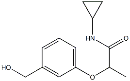 N-cyclopropyl-2-[3-(hydroxymethyl)phenoxy]propanamide Struktur