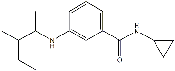 N-cyclopropyl-3-[(3-methylpentan-2-yl)amino]benzamide Struktur