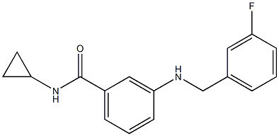 N-cyclopropyl-3-{[(3-fluorophenyl)methyl]amino}benzamide Struktur