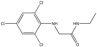 N-ethyl-2-[(2,4,6-trichlorophenyl)amino]acetamide Struktur