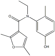 N-ethyl-N-(5-hydroxy-2-methylphenyl)-2,5-dimethylfuran-3-carboxamide Struktur