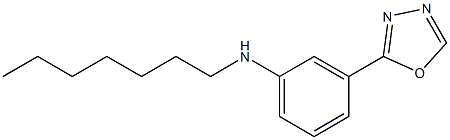 N-heptyl-3-(1,3,4-oxadiazol-2-yl)aniline Struktur