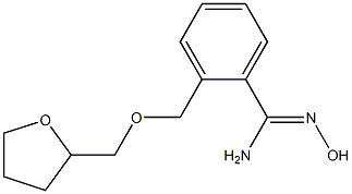 N'-hydroxy-2-[(tetrahydrofuran-2-ylmethoxy)methyl]benzenecarboximidamide Struktur