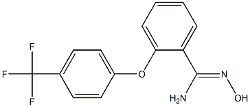 N'-hydroxy-2-[4-(trifluoromethyl)phenoxy]benzene-1-carboximidamide Struktur