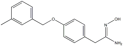 N'-hydroxy-2-{4-[(3-methylphenyl)methoxy]phenyl}ethanimidamide Struktur