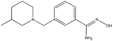 N'-hydroxy-3-[(3-methylpiperidin-1-yl)methyl]benzenecarboximidamide Struktur