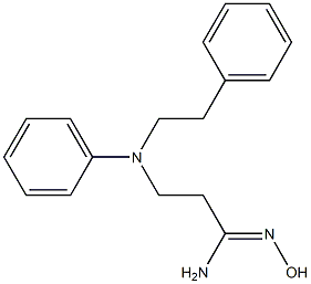 N'-hydroxy-3-[phenyl(2-phenylethyl)amino]propanimidamide Struktur