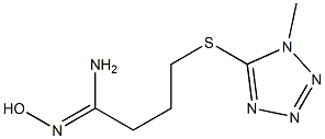 N'-hydroxy-4-[(1-methyl-1H-1,2,3,4-tetrazol-5-yl)sulfanyl]butanimidamide Struktur