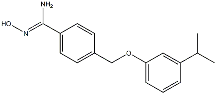 N'-hydroxy-4-[3-(propan-2-yl)phenoxymethyl]benzene-1-carboximidamide Struktur