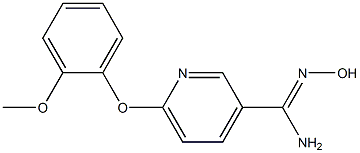 N'-hydroxy-6-(2-methoxyphenoxy)pyridine-3-carboximidamide Struktur