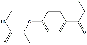 N-methyl-2-(4-propanoylphenoxy)propanamide Struktur