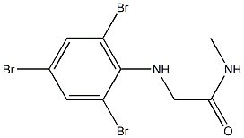 N-methyl-2-[(2,4,6-tribromophenyl)amino]acetamide Struktur