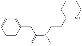 N-methyl-2-phenyl-N-[2-(piperidin-2-yl)ethyl]acetamide Struktur