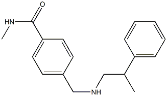 N-methyl-4-{[(2-phenylpropyl)amino]methyl}benzamide Struktur