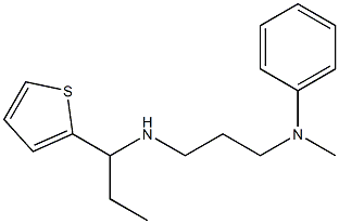 N-methyl-N-(3-{[1-(thiophen-2-yl)propyl]amino}propyl)aniline Struktur