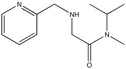 N-methyl-N-(propan-2-yl)-2-[(pyridin-2-ylmethyl)amino]acetamide Struktur