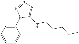 N-pentyl-1-phenyl-1H-1,2,3,4-tetrazol-5-amine Struktur