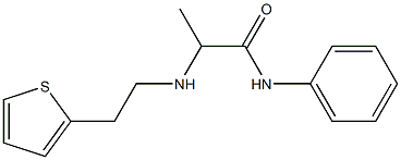 N-phenyl-2-{[2-(thiophen-2-yl)ethyl]amino}propanamide Struktur