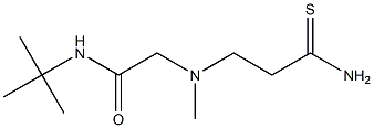 N-tert-butyl-2-[(2-carbamothioylethyl)(methyl)amino]acetamide Struktur