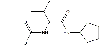 tert-butyl 1-[(cyclopentylamino)carbonyl]-2-methylpropylcarbamate Struktur