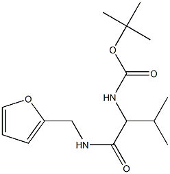 tert-butyl 1-{[(2-furylmethyl)amino]carbonyl}-2-methylpropylcarbamate Struktur