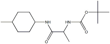 tert-butyl 1-methyl-2-[(4-methylcyclohexyl)amino]-2-oxoethylcarbamate Struktur