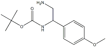 tert-butyl 2-amino-1-(4-methoxyphenyl)ethylcarbamate Struktur