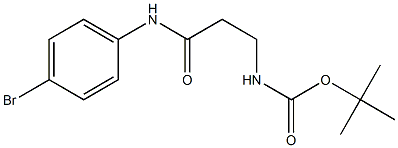 tert-butyl 3-[(4-bromophenyl)amino]-3-oxopropylcarbamate Struktur