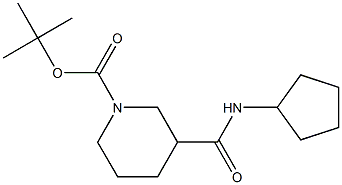 tert-butyl 3-[(cyclopentylamino)carbonyl]piperidine-1-carboxylate Struktur