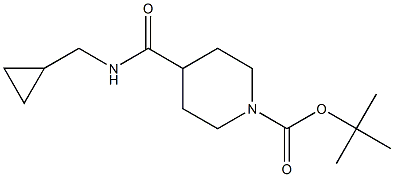 tert-butyl 4-{[(cyclopropylmethyl)amino]carbonyl}piperidine-1-carboxylate Struktur